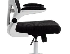 Fauteuil ergonomique q-connect palermo maille base nylon hauteur max 1300mm largeur 630mm prof 680mm noir et blanc
