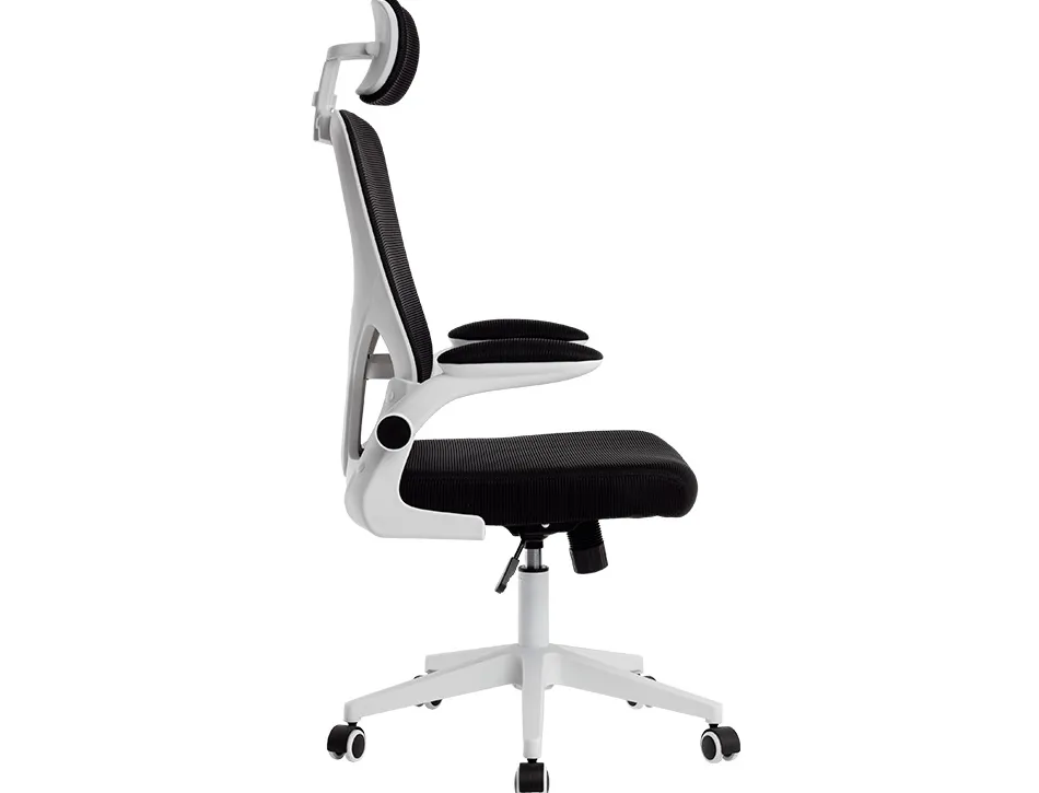 Fauteuil ergonomique q-connect palermo maille base nylon hauteur max 1300mm largeur 630mm prof 680mm noir et blanc