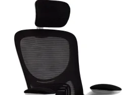 Fauteuil ergonomique q-connect palermo maille base nylon hauteur max 1300mm largeur 630mm prof 680mm noir et blanc