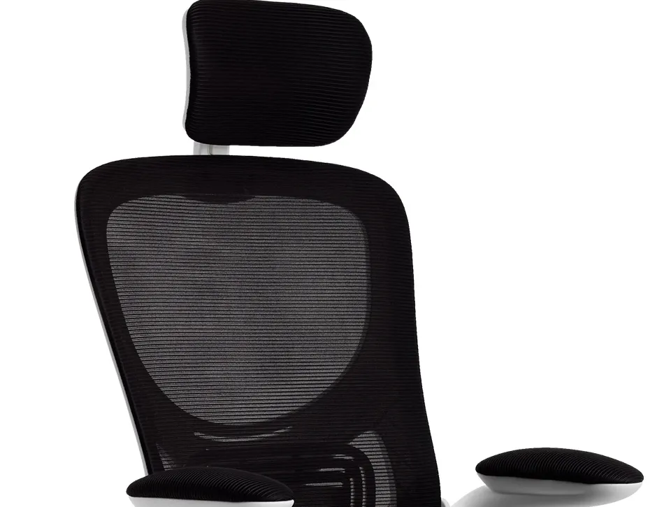 Fauteuil ergonomique q-connect palermo maille base nylon hauteur max 1300mm largeur 630mm prof 680mm noir et blanc