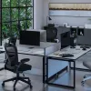 Fauteuil ergonomique q-connect palermo maille base nylon hauteur max 1300mm largeur 630mm prof 680mm coloris noir