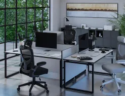 Fauteuil ergonomique q-connect palermo maille base nylon hauteur max 1300mm largeur 630mm prof 680mm coloris noir