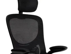 Fauteuil ergonomique q-connect palermo maille base nylon hauteur max 1300mm largeur 630mm prof 680mm coloris noir
