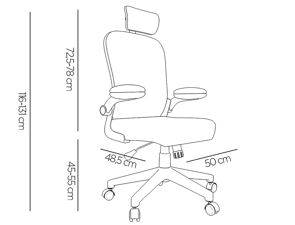 Fauteuil ergonomique q-connect palermo maille base nylon hauteur max 1300mm largeur 630mm prof 680mm coloris noir