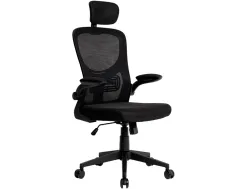 Fauteuil ergonomique q-connect palermo maille base nylon hauteur max 1300mm largeur 630mm prof 680mm coloris noir