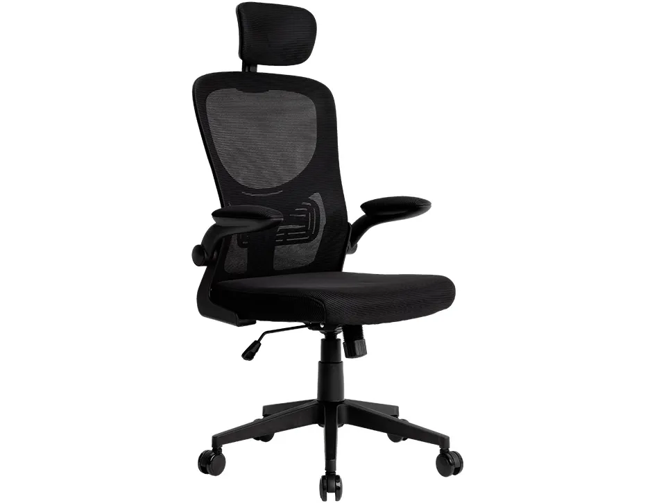 Fauteuil ergonomique q-connect palermo maille base nylon hauteur max 1300mm largeur 630mm prof 680mm coloris noir
