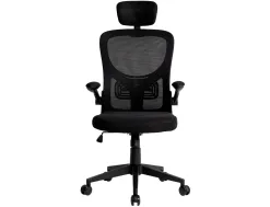 Fauteuil ergonomique q-connect palermo maille base nylon hauteur max 1300mm largeur 630mm prof 680mm coloris noir