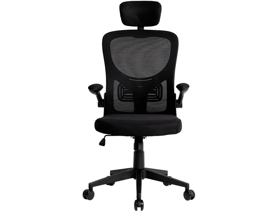 Fauteuil ergonomique q-connect palermo maille base nylon hauteur max 1300mm largeur 630mm prof 680mm coloris noir