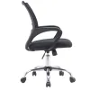 Fauteuil operateur q-connect siena maille base metal chrome hauteur max 1000mm largeur 560mm prof 570mm coloris noir