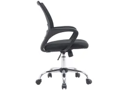 Fauteuil operateur q-connect siena maille base metal chrome hauteur max 1000mm largeur 560mm prof 570mm coloris noir