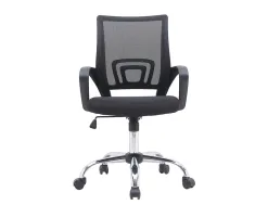 Fauteuil operateur q-connect siena maille base metal chrome hauteur max 1000mm largeur 560mm prof 570mm coloris noir