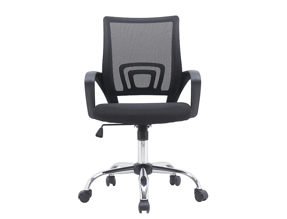 Fauteuil operateur q-connect siena maille base metal chrome hauteur max 1000mm largeur 560mm prof 570mm coloris noir