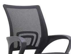 Fauteuil operateur q-connect siena maille base metal chrome hauteur max 1000mm largeur 560mm prof 570mm coloris noir