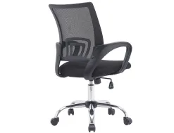 Fauteuil operateur q-connect siena maille base metal chrome hauteur max 1000mm largeur 560mm prof 570mm coloris noir
