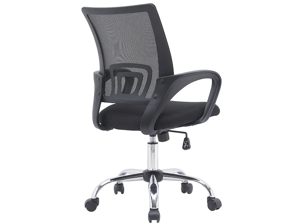 Fauteuil operateur q-connect siena maille base metal chrome hauteur max 1000mm largeur 560mm prof 570mm coloris noir