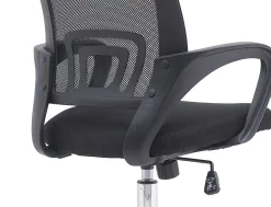 Fauteuil operateur q-connect siena maille base metal chrome hauteur max 1000mm largeur 560mm prof 570mm coloris noir