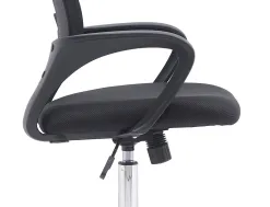 Fauteuil operateur q-connect siena maille base metal chrome hauteur max 1000mm largeur 560mm prof 570mm coloris noir