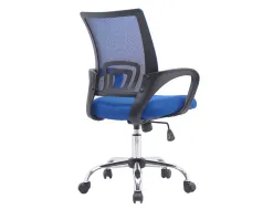 Fauteuil operateur q-connect siena maille base metal chrome hauteur max 1000mm largeur 560mm prof 570mm noir et bleu