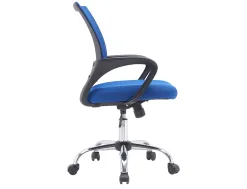 Fauteuil operateur q-connect siena maille base metal chrome hauteur max 1000mm largeur 560mm prof 570mm noir et bleu