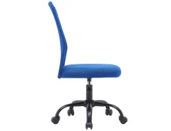 Fauteuil operateur q-connect parma maille base metal sans accoudoirs hauteur max 990mm largeur 480mm prof 590mm bleu