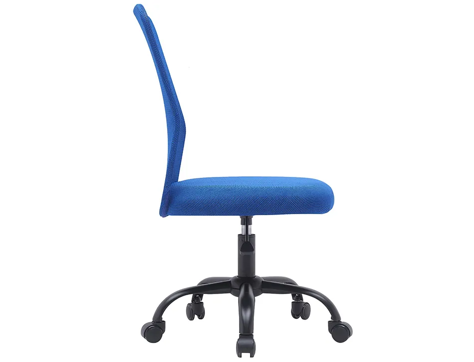 Fauteuil operateur q-connect parma maille base metal sans accoudoirs hauteur max 990mm largeur 480mm prof 590mm bleu