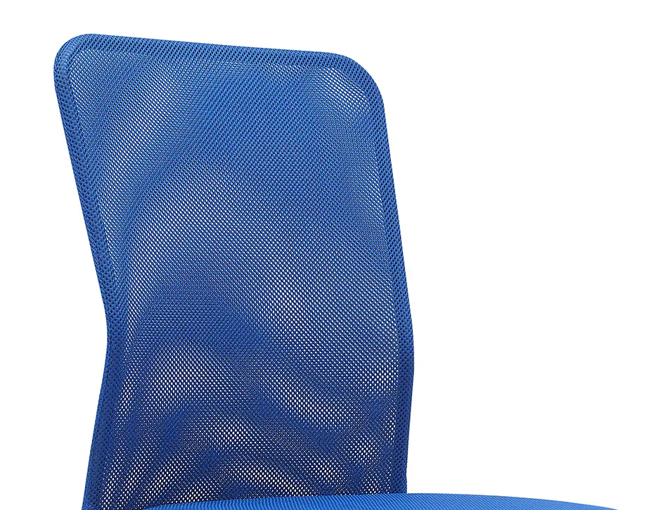 Fauteuil operateur q-connect parma maille base metal sans accoudoirs hauteur max 990mm largeur 480mm prof 590mm bleu