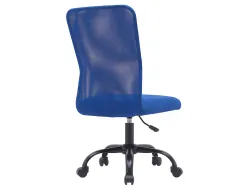 Fauteuil operateur q-connect parma maille base metal sans accoudoirs hauteur max 990mm largeur 480mm prof 590mm bleu