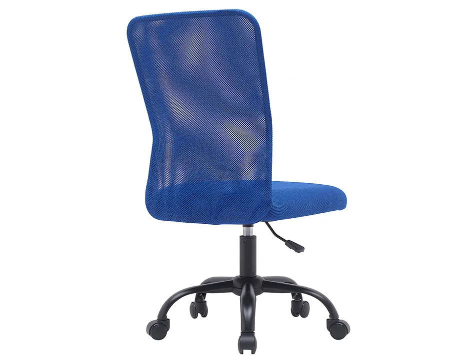 Fauteuil operateur q-connect parma maille base metal sans accoudoirs hauteur max 990mm largeur 480mm prof 590mm bleu