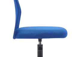 Fauteuil operateur q-connect parma maille base metal sans accoudoirs hauteur max 990mm largeur 480mm prof 590mm bleu