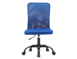 Fauteuil operateur q-connect parma maille base metal sans accoudoirs hauteur max 990mm largeur 480mm prof 590mm bleu