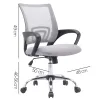 Fauteuil operateur q-connect siena maille base metal chrome hauteur max 1000mm largeur 560mm prof 570mm blanc et gris