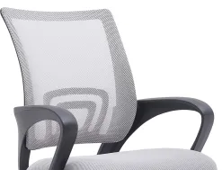 Fauteuil operateur q-connect siena maille base metal chrome hauteur max 1000mm largeur 560mm prof 570mm blanc et gris