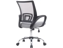 Fauteuil operateur q-connect siena maille base metal chrome hauteur max 1000mm largeur 560mm prof 570mm blanc et gris
