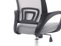 Fauteuil operateur q-connect siena maille base metal chrome hauteur max 1000mm largeur 560mm prof 570mm blanc et gris