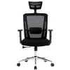 Fauteuil rotatif q-connect ergonomique q-connect appui-tete et dossier ajustables en hauteur