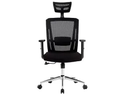 Fauteuil rotatif q-connect ergonomique q-connect appui-tete et dossier ajustables en hauteur