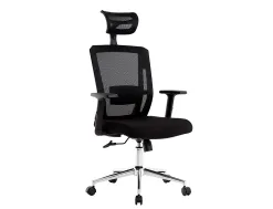 Fauteuil rotatif q-connect ergonomique q-connect appui-tete et dossier ajustables en hauteur