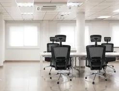 Fauteuil rotatif q-connect ergonomique q-connect appui-tete et dossier ajustables en hauteur
