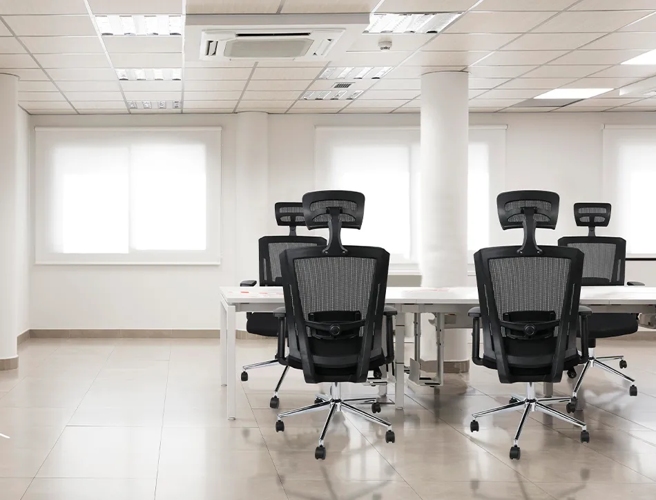 Fauteuil rotatif q-connect ergonomique q-connect appui-tete et dossier ajustables en hauteur