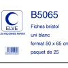 Feuille bristol elve 50x65cm 190g uni blanc