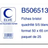 Feuille bristol elve 50x65cm 190g quadrillé 5x5mm