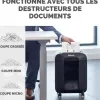 Feuille lubrification fellowes pour destructeurs performance+ paquet 10 unites