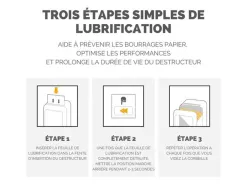 Feuille lubrification fellowes pour destructeurs performance+ paquet 10 unites