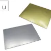 Feuille metal o'color a repousser a4 aluminium coloris or et argent sachet 12 unites