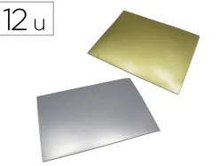 Feuille metal o'color a repousser a4 aluminium coloris or et argent sachet 12 unites