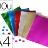 Feuille metallisee o'color a4 coloris assortis sachet 100 unites