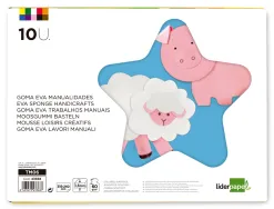 Feuille mousse liderpapel a4+ 240x315mm 60g/m2 épaisseur 1.5mm coloris assortis bloc 10 feuilles