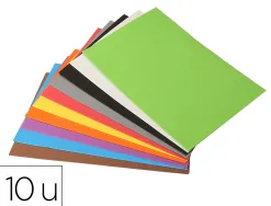 Feuille mousse o'color caoutchouc eva 30x40cm 10 coloris assortis pochette 10 unites