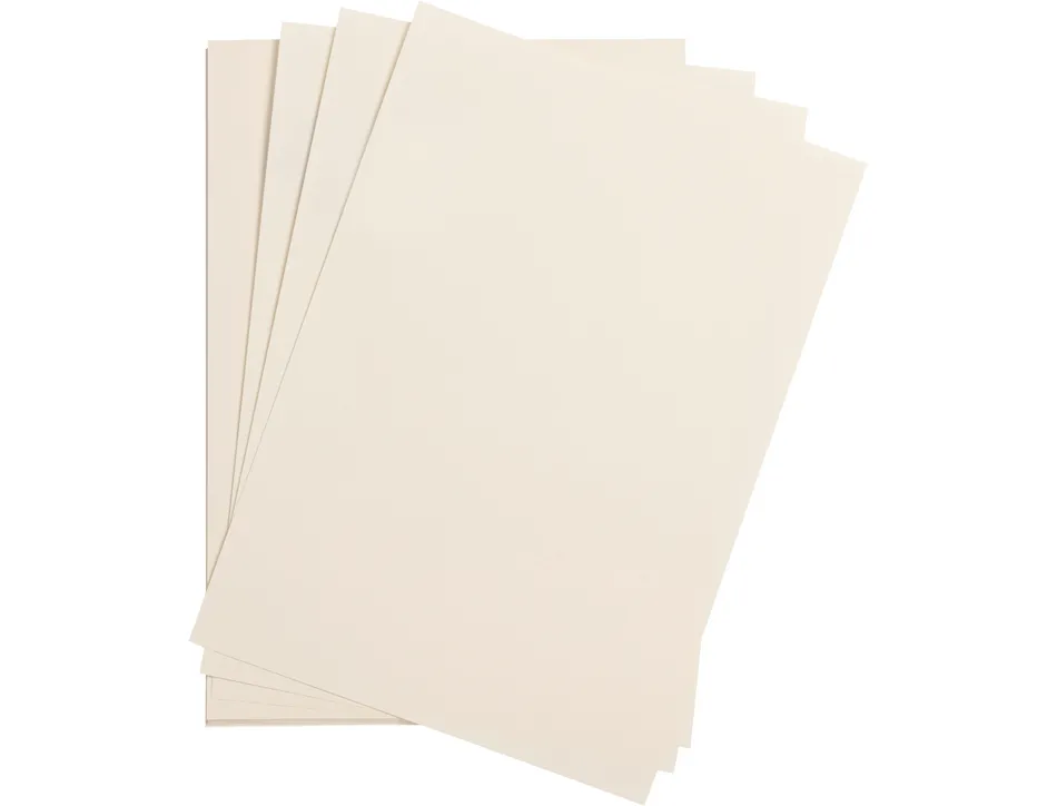 Feuille papier clairefontaine maya 270g 500x700mm coloris ivoire paquet 25 unites