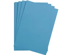 Feuille papier clairefontaine maya 270g 500x700mm coloris bleu paquet 25 unites